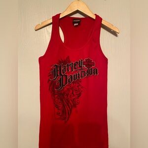 Harley-Davidson Vibrant Red Sleeveless Top